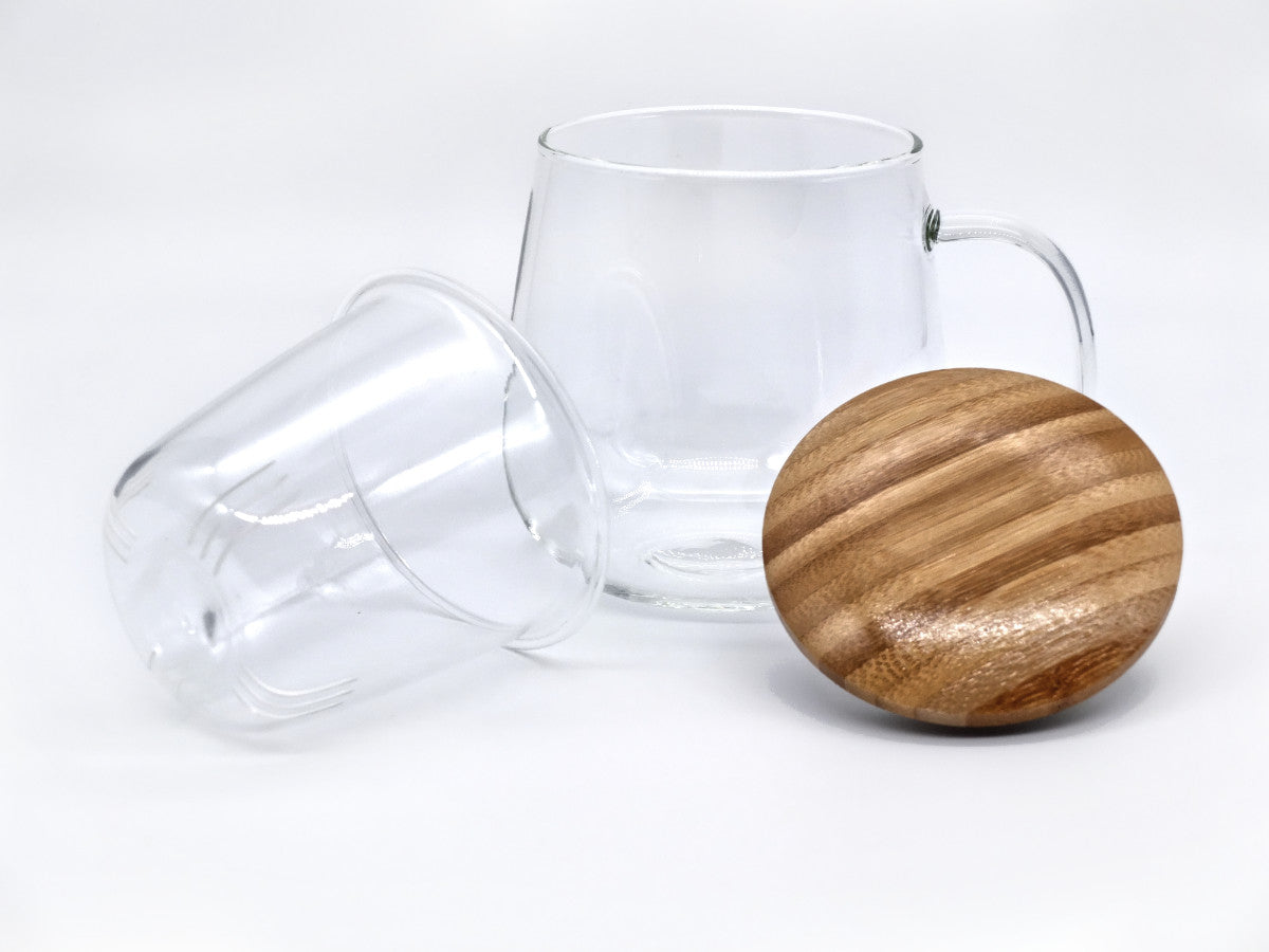 Glass Mug & Infuser with Bamboo Lid